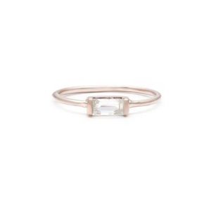 Leah Alexandra Channel Ring in Rose Gold
